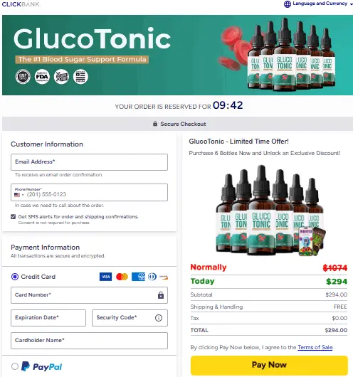 glucotonic order page